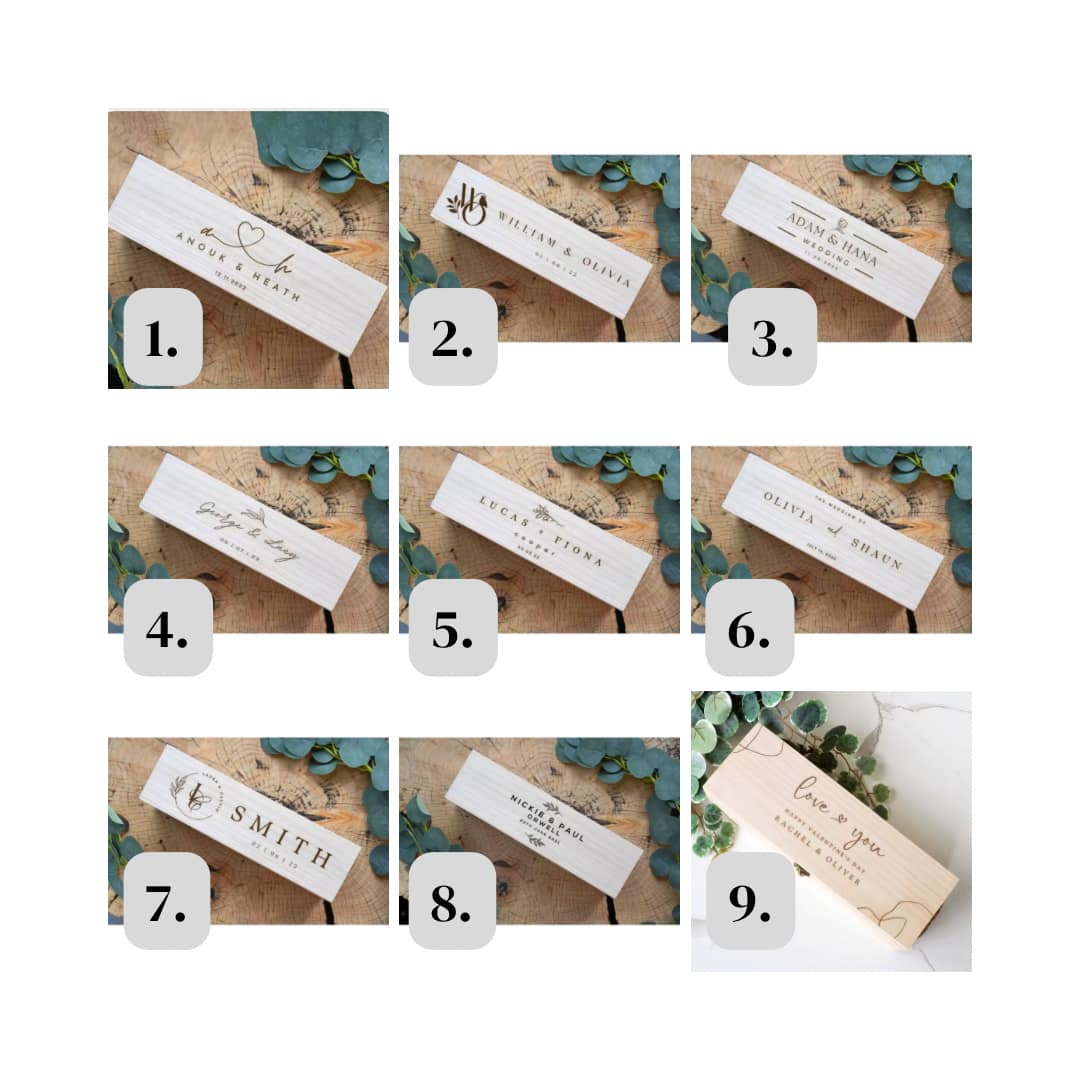 Personalised Wooden Wedding Wine Gift Box