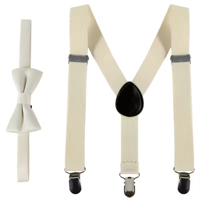 Boys Suspenders Bow Tie Set