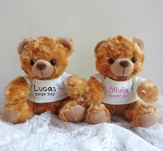 Personalised Flower Girl & Page Boy Proposal Gift Bears