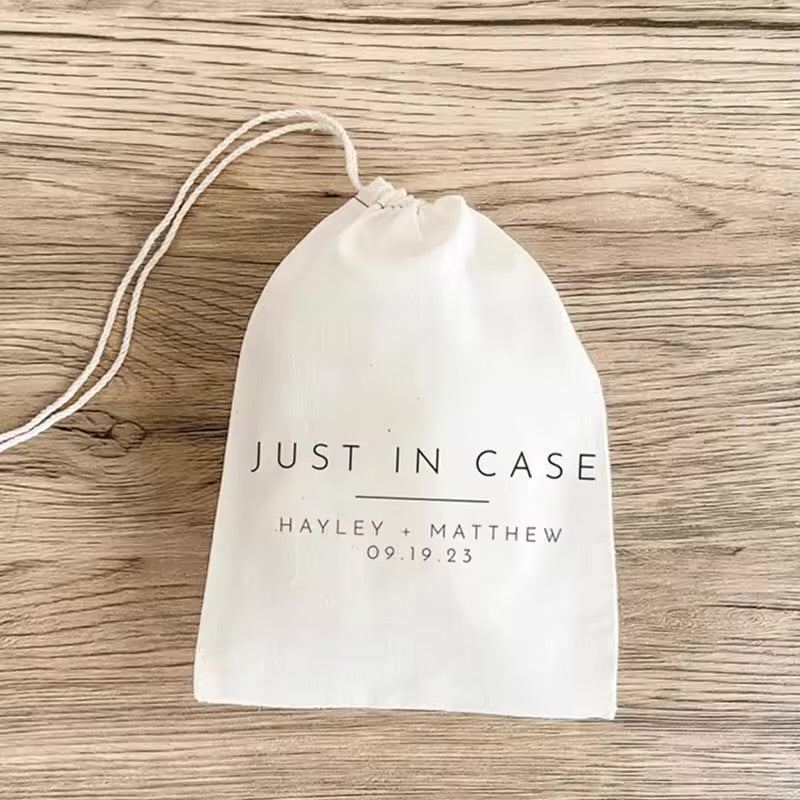 BULK LOT 20pcs Personalised ‘Just In Case’ Wedding Favour Gift Bags