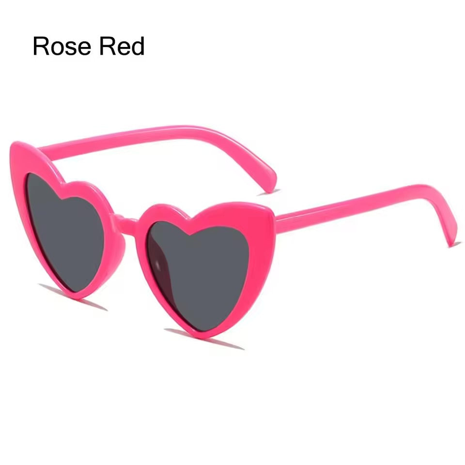 Coloured Heart-Shaped Sunglasses