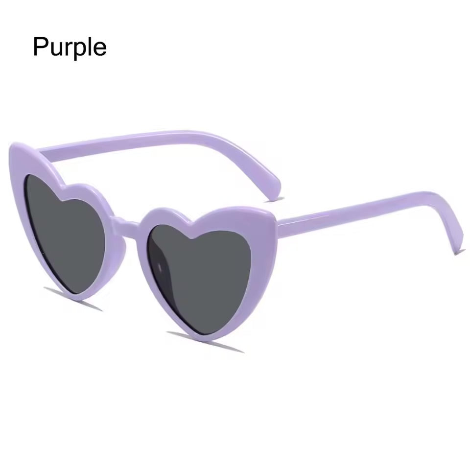 Coloured Heart-Shaped Sunglasses