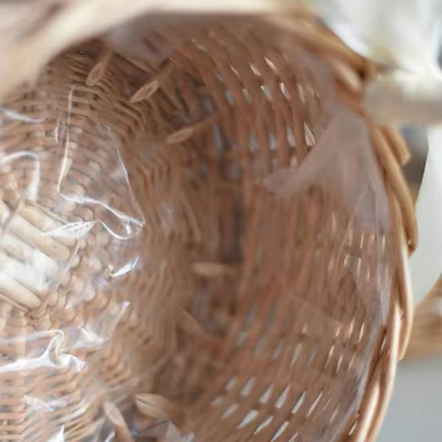 Cane Flower Girl Basket