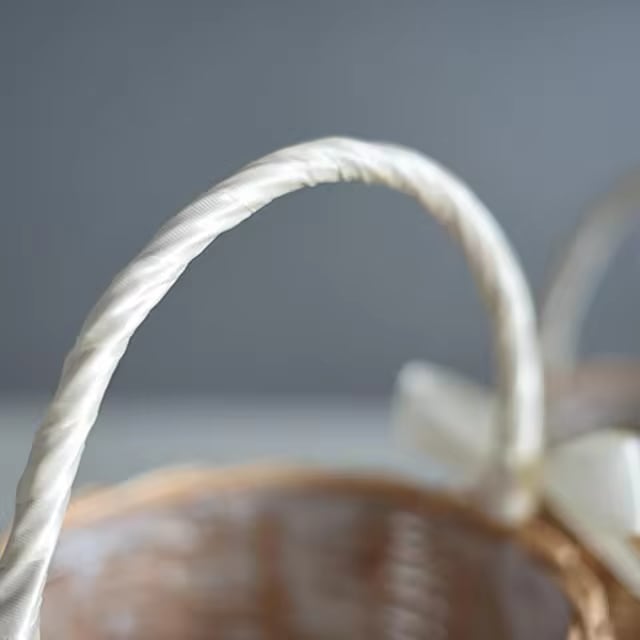 Cane Flower Girl Basket