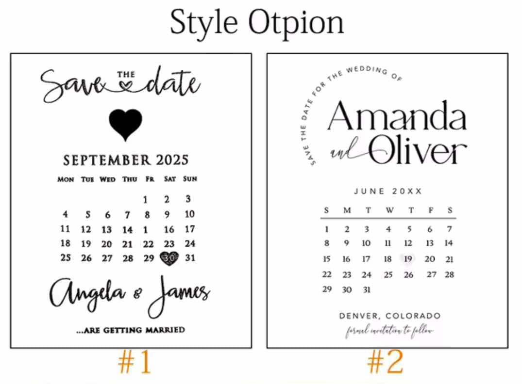 Personalised Wooden Save The Date Calendar Card