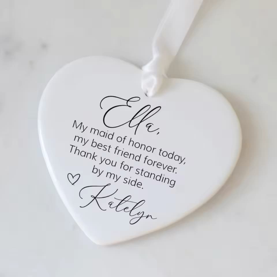 Personalised Maid of Honour Bridesmaid Gift