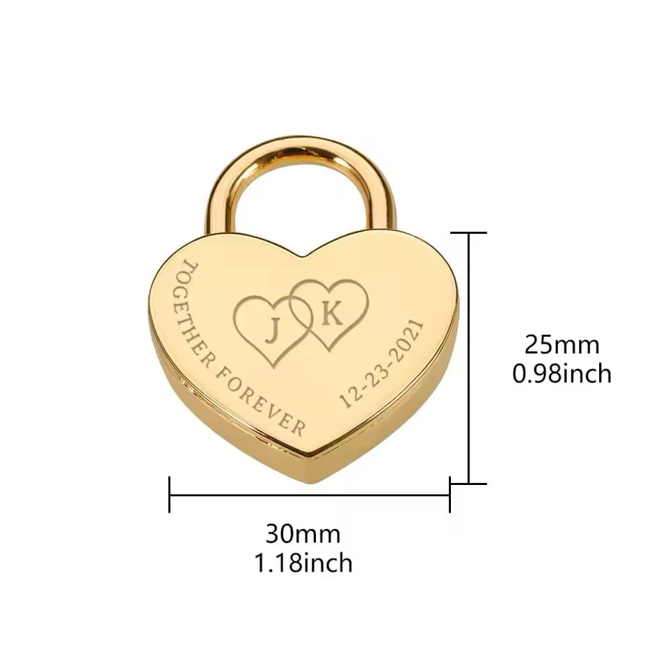 Couples Engraved Heart Lock