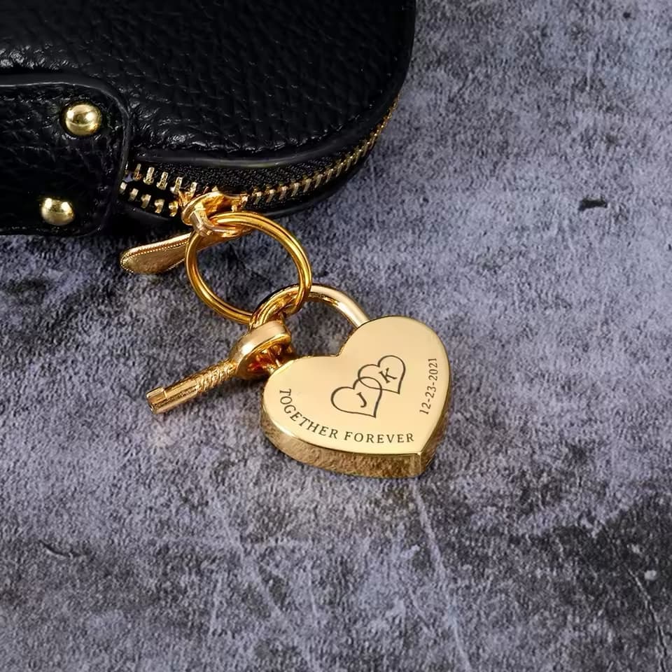 Couples Engraved Heart Lock