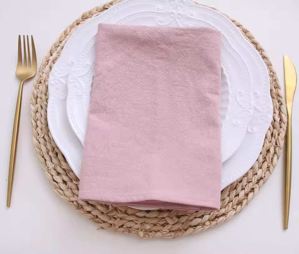 10 Pack Cotton LINEN Table Cloth Wedding Napkins